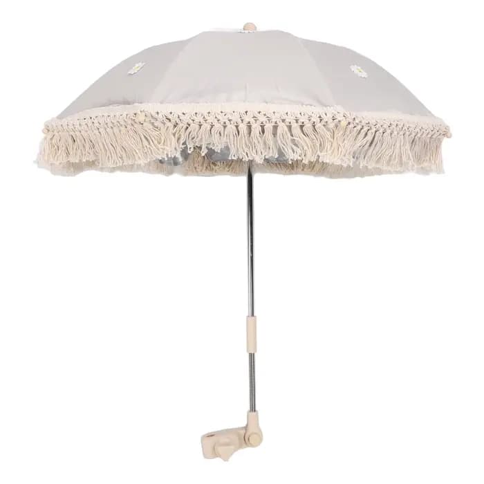 Parasol Beige à Franges Ultraviolets pour Bébé