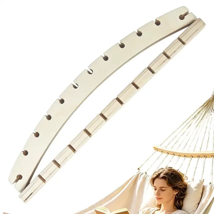 Barre de support de hamac en bois