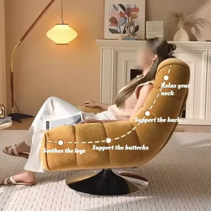Fauteuil pivotant en chenille de luxe italien