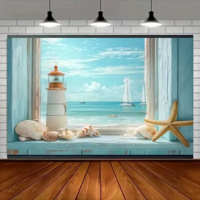 Décor de Fond Nautique Phare
