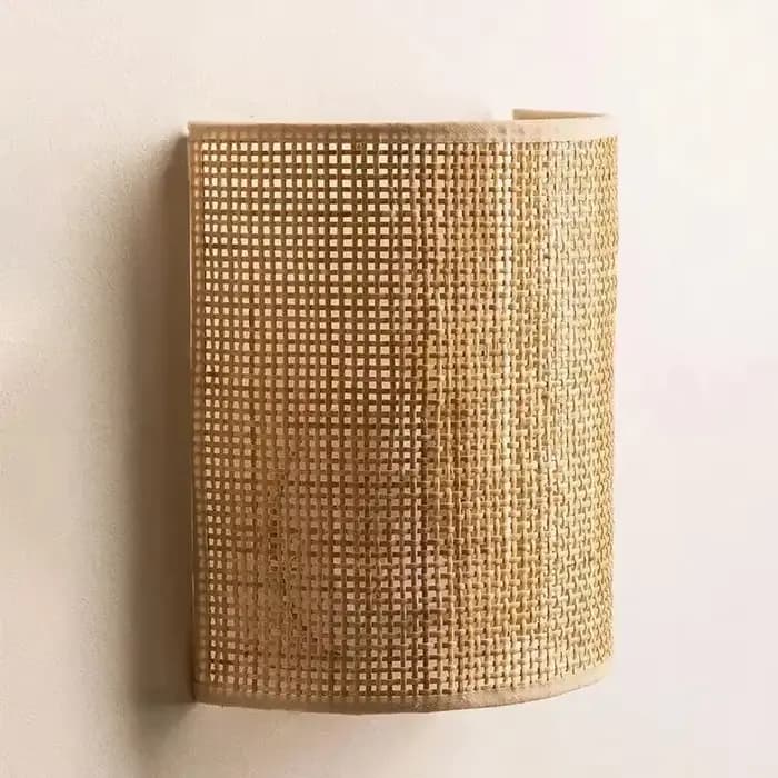 Applique Murale en Rotin à LED
