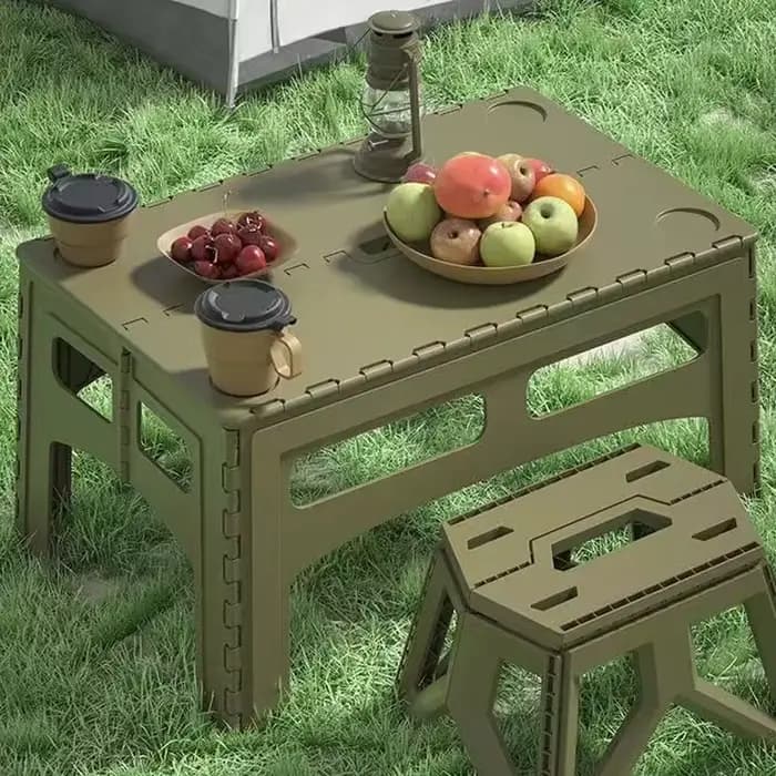 Table de Camping pliante et Portable en plastique étendue pour l'extérieur
