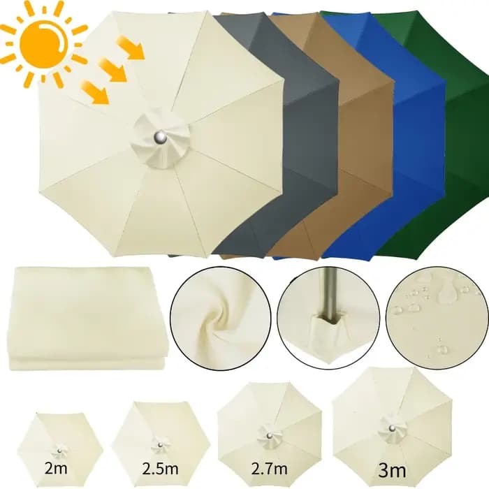 Housse de rechange pour parasol de jardin et terrasse
