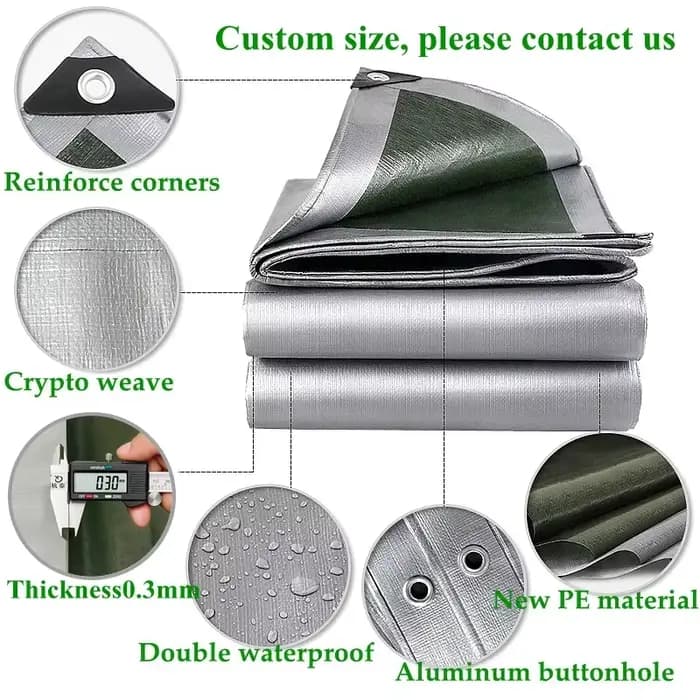 Bâche de jardin imperméable, auvent en toile, tissu huilé, auvent imperméable pour plantes de jardin, 0.32mm, en polyéthyle