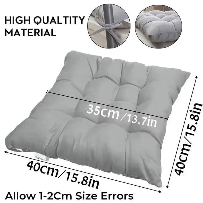 Grand coussin de chaise carré avec attaches