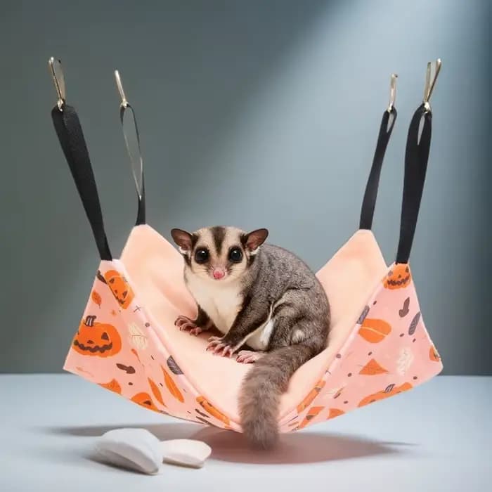 Ensemble de 4 hamacs pour hamster, lit cachette doux pour cobaye, nid suspendu pour furet, chinchilla, diable, écureuil, double hamac tunnel