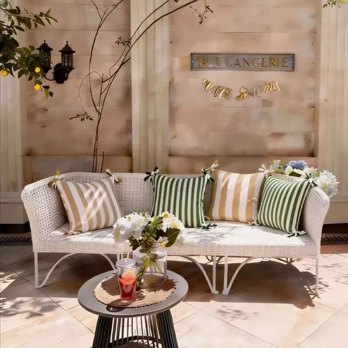 Housse de coussin imperméable d'été pour l'extérieur