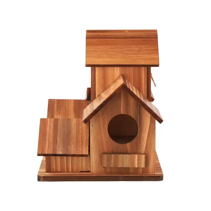Nichoir en bois pour oiseaux à 5 trous