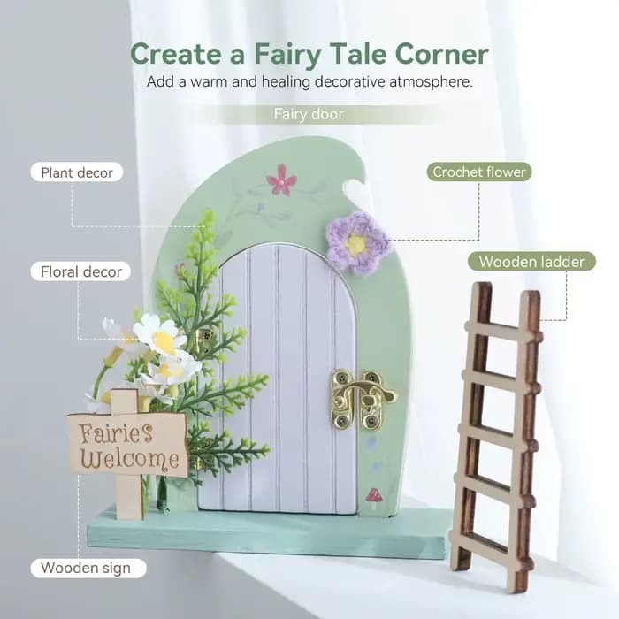 Ensemble de décoration de porte de jardin féerique
