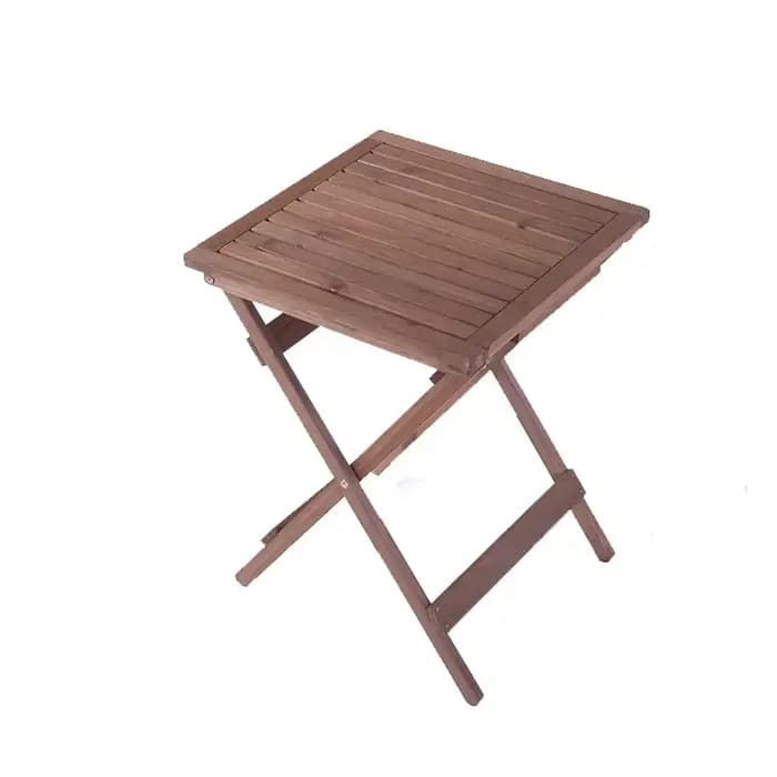 Table à thé pliante en bois massif