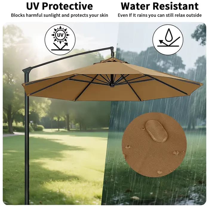 Parasol remplaçable en tissu supérieur pour jardin