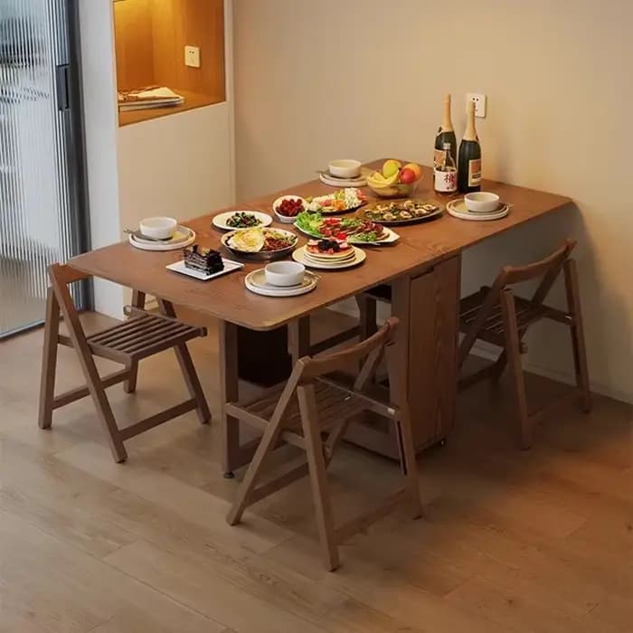 Ensemble de table à manger pliante minimaliste