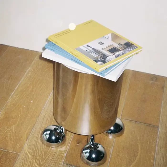Table Basse Moderne en Acier Inoxydable