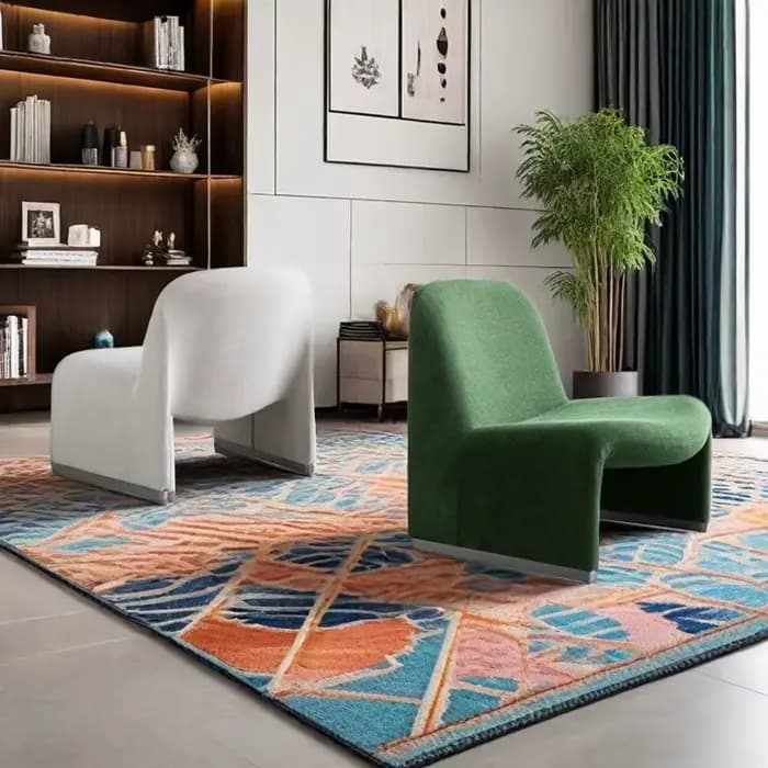Canapé simple élégant, chaise longue de luxe de styliste