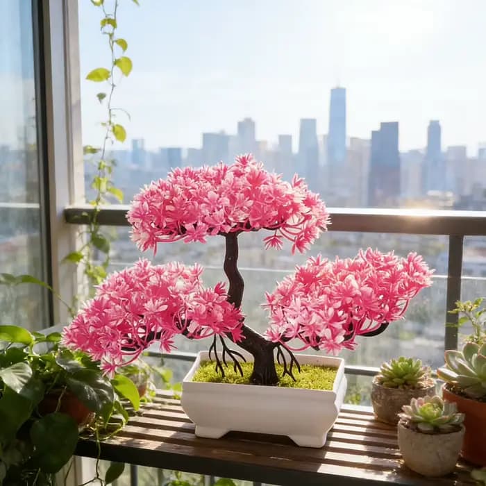 Petit arbre artificiel en pot