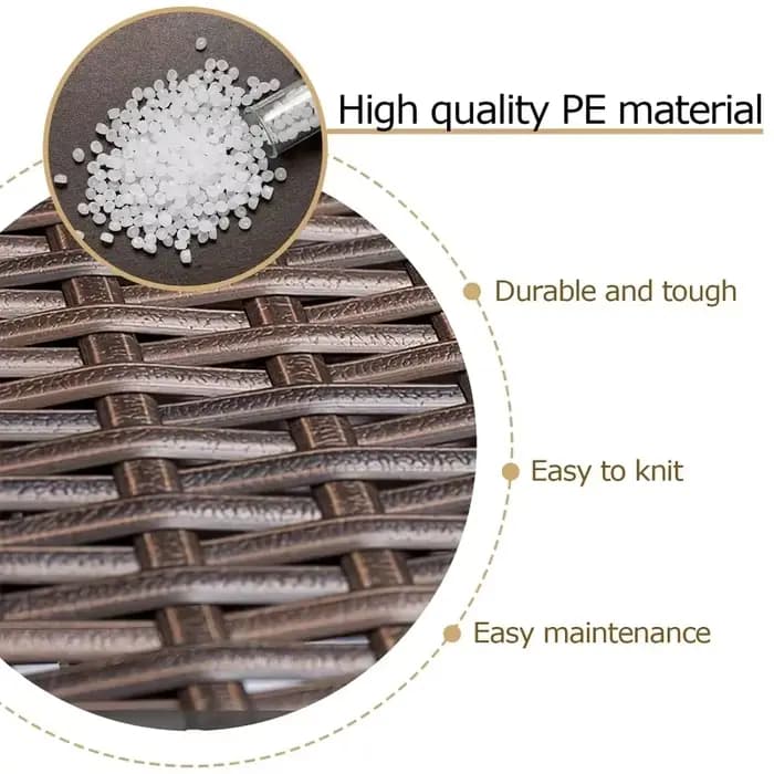 Kit de réparation plat et lisse en rotin synthétique