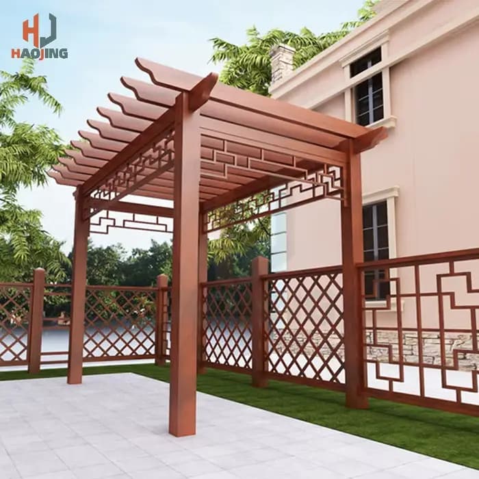Gazebo de jardin extérieur galerie de treillis de raisin pavillon en aluminium 3x3 3x6 Pergola en métal Bioclimatica