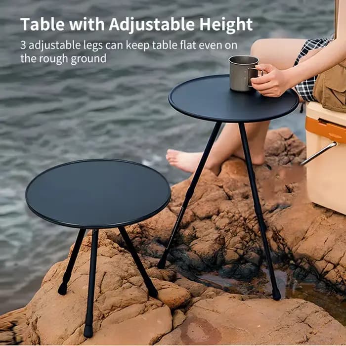 Table ronde pliante télescopique Portable