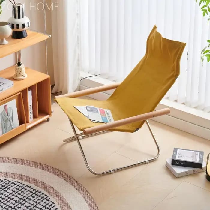 Chaise inclinable pliante en toile de Style japonais