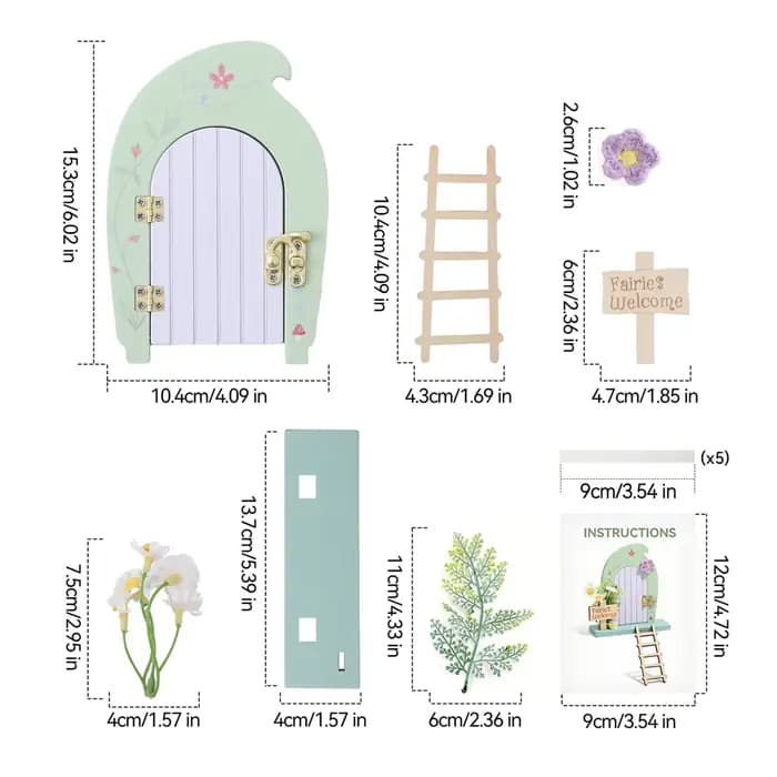 Ensemble de décoration de porte de jardin féerique