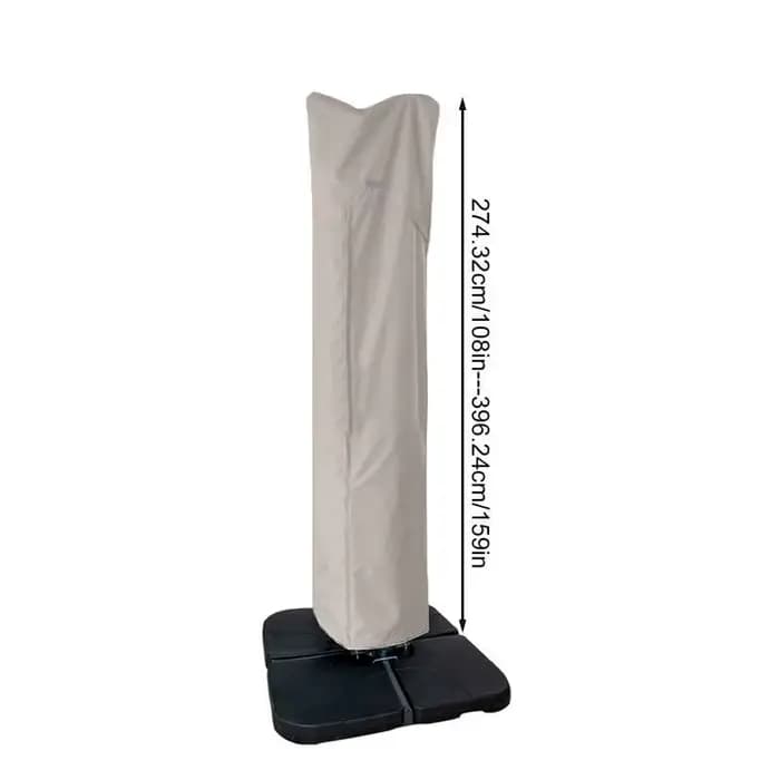 Housse de Parasol imperméable pour Patio, couverture de Parasol de marché avec fermeture éclair pour extérieur de 7 à 13 pieds, couverture de Parasols d'extérieur décalée en porte-à-faux
