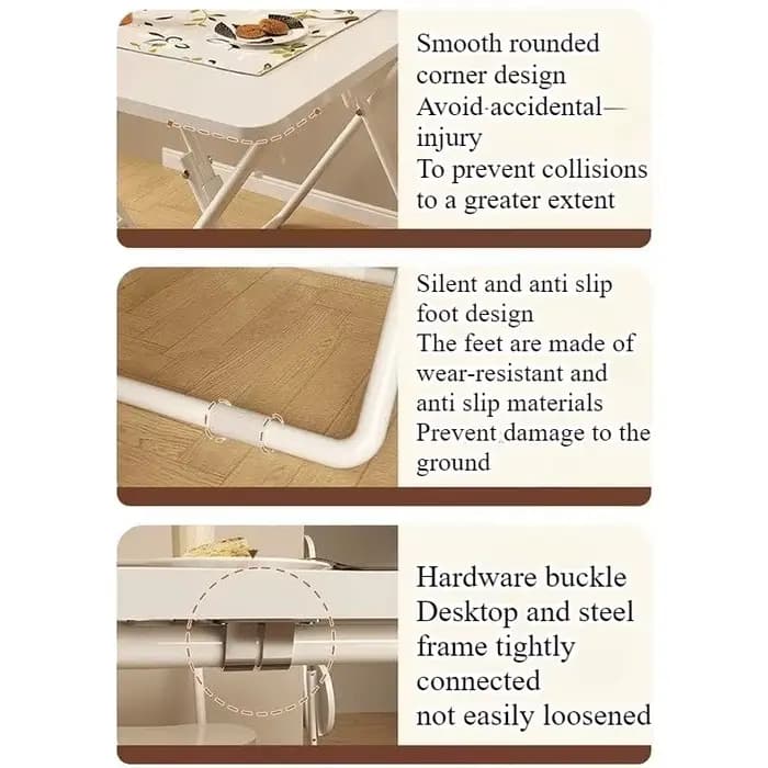 Table et chaises pliantes pour salle à manger