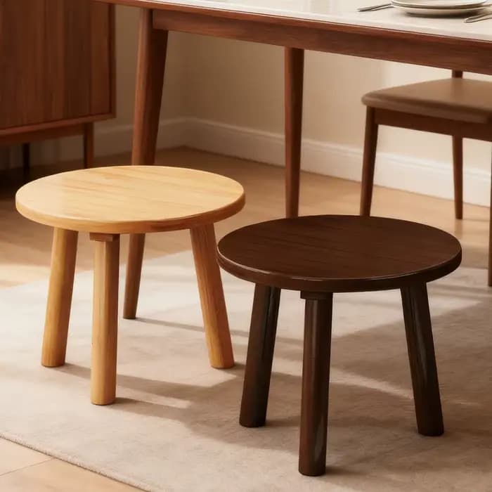 Tabouret rond en bambou 1 pièce pour salon et balcon