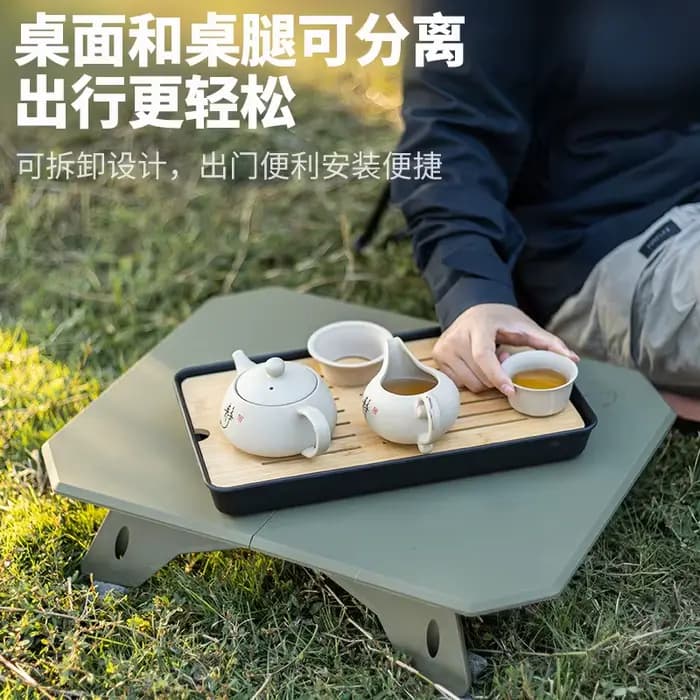 Table pliante d'extérieur en plastique avec hauteur réglable