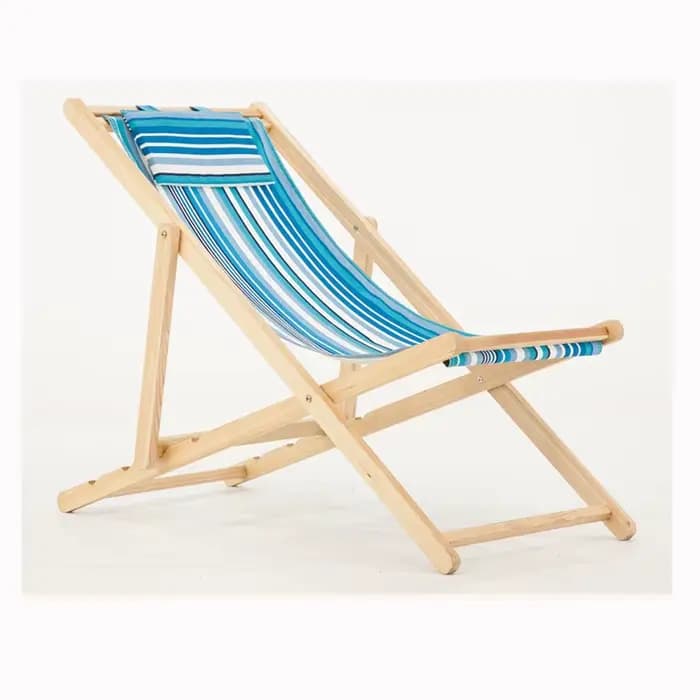 Chaise longue de pêche pliante extérieure en bois bon marché chaises de plage de jardin