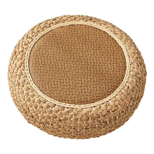 Coussin futon épais en rotin tissé à la main