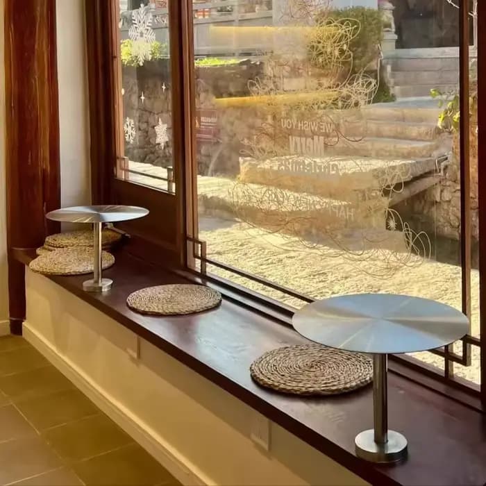 ‌ Instagrammable Table de café murale salon de thé Tables rondes