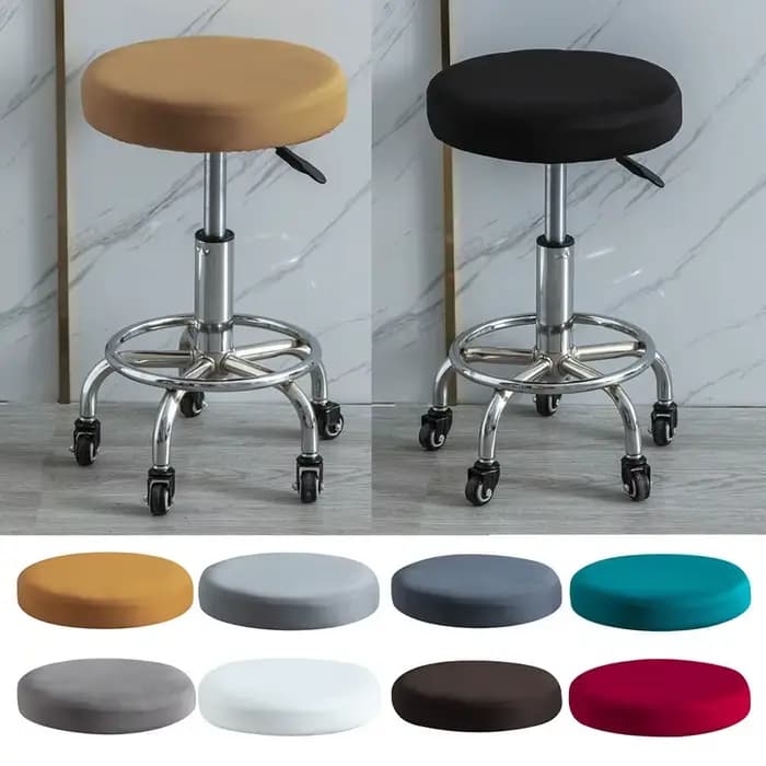 Juste de coussin de chaise ronde élastique