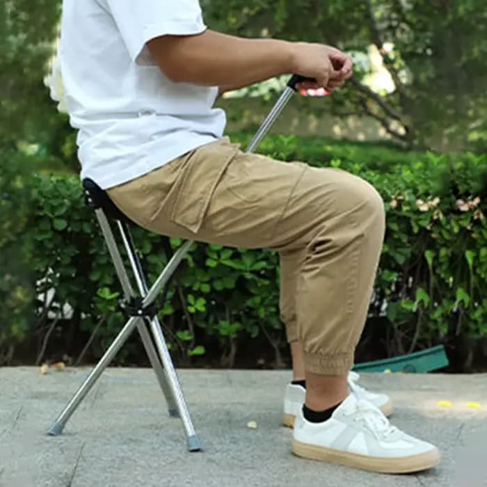 Canne pliable, siège facile à transporter