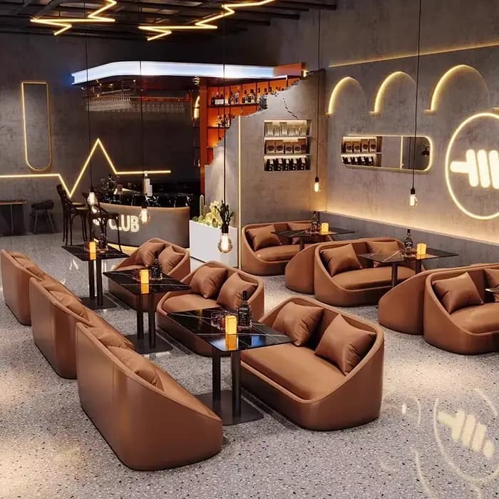 Canapé d'angle commercial au design irrégulier