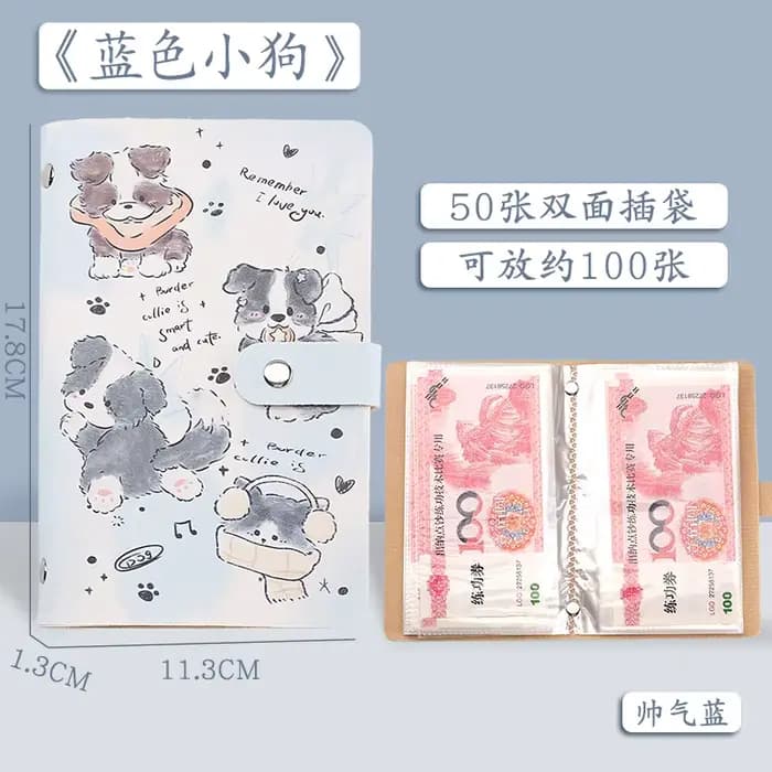 Nouveau livre d'économie d'animaux de bordure mignonne de dessin animé, livre de rangement mignon de grande valeur pour obtenir un livre d'économie d'argent en papier riche