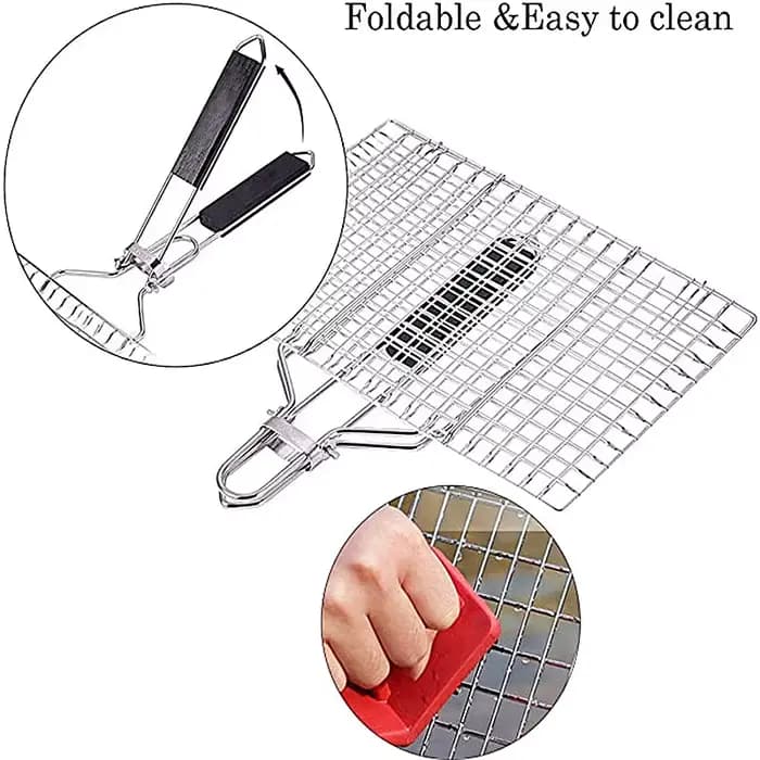 Gril carré pliable amovible