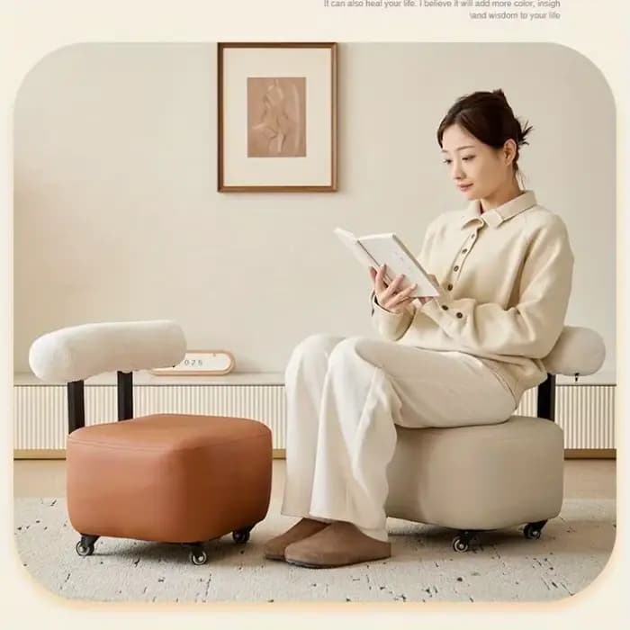 Yoyo tabouret de changement de chaussures salon créatif petit tabouret dossier en bois massif canapé tabouret ménage lumière luxe multi-usages