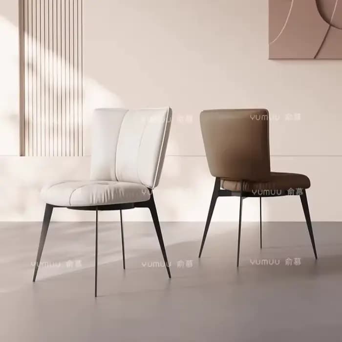Chaises de salon minimalistes confortables