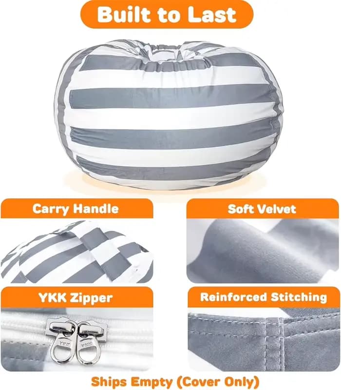 Sac de rangement pour pouf