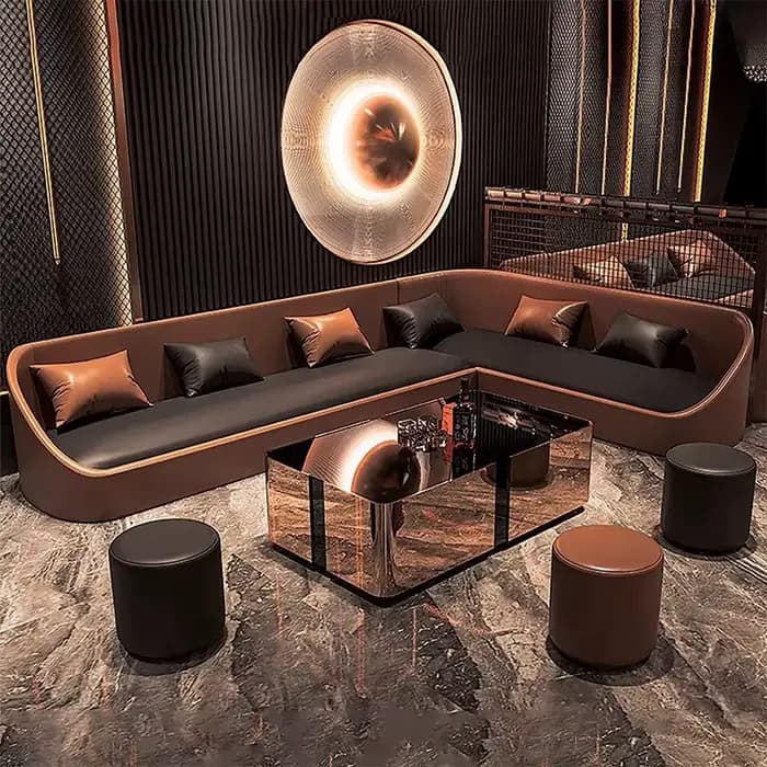 Canapé d'angle commercial au design irrégulier