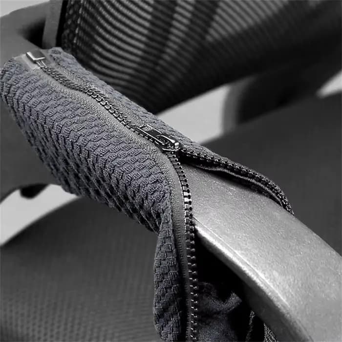 1 paire universelle couleur unie élastique fermeture éclair accoudoir couvre Spandex
