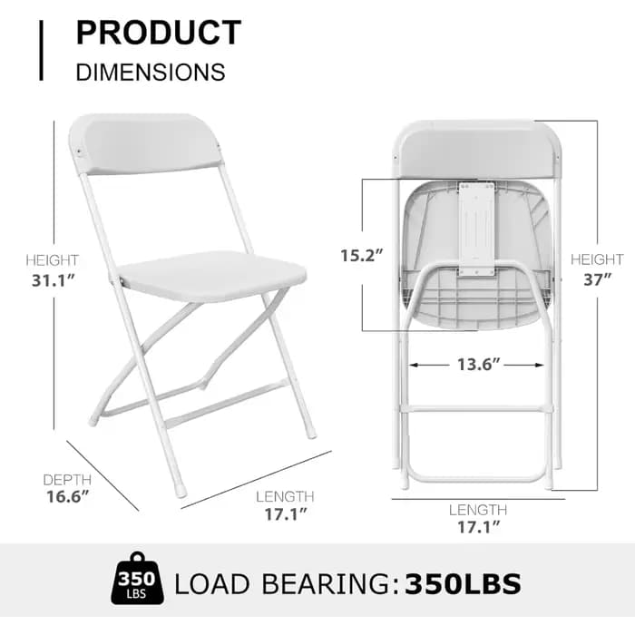 Chaise pliante blanche
