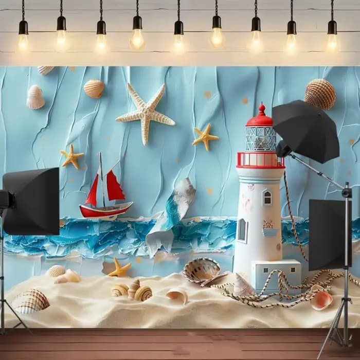 Décor de Fond Nautique Phare
