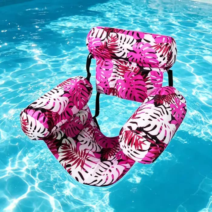 Chaise flottante gonflable pour adultes avec dossier et repose-bras intégrés