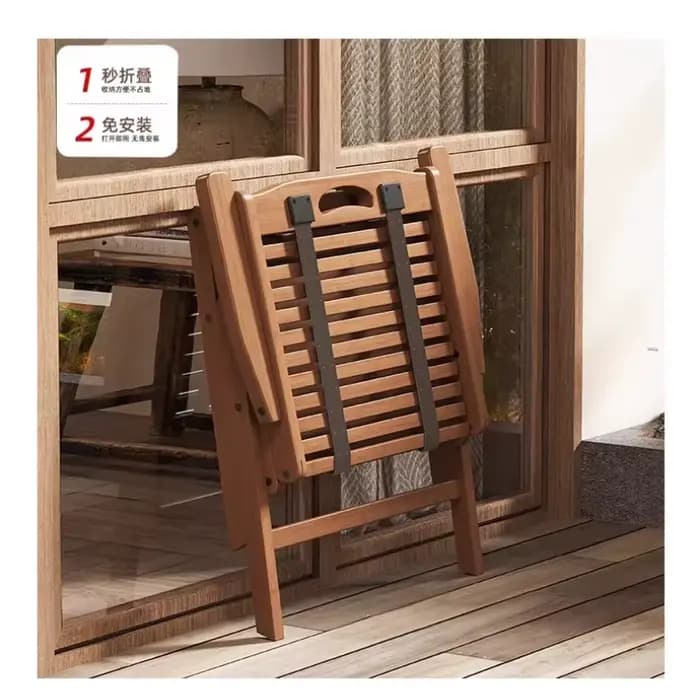 Chaise pliante extérieure portable maison bambou balcon jardin
