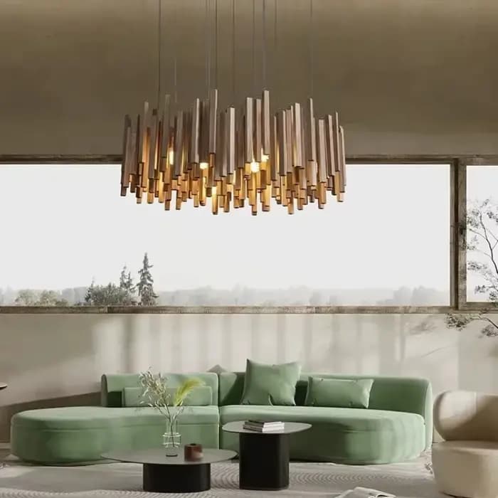 Lampe de plafond en bois japonaise, lustre de restaurant, décoration de chambre, lampes suspendues, éclairage pour salon, luminaire