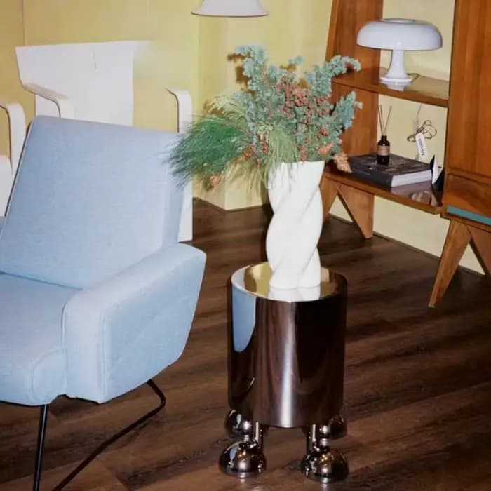 Table Basse Moderne en Acier Inoxydable