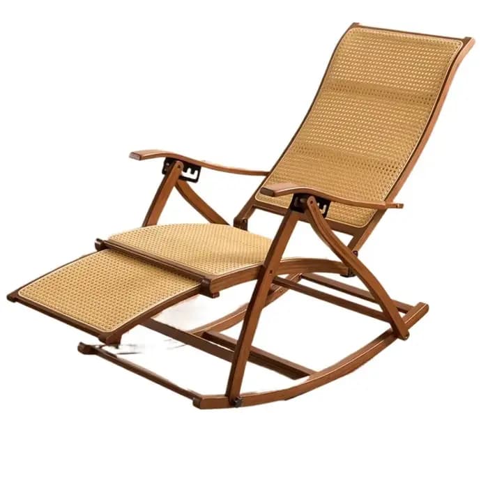 Chaise à bascule en bambou pour adultes