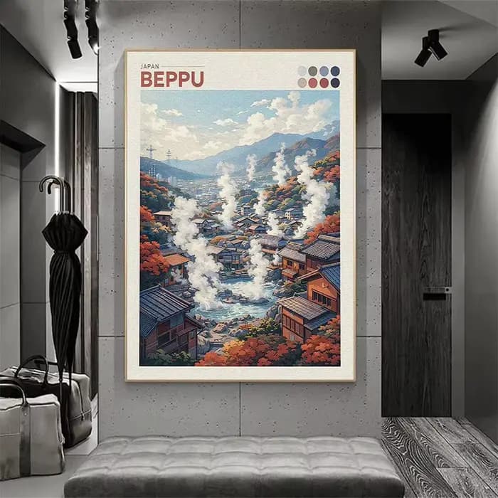 Affiche de paysage urbain japonais, Tokyo, Shizuoka, fleurs de cerisier, mont Fuji, automne, portail Torii, château d'Okayama, impression sur toile, décoration de salon