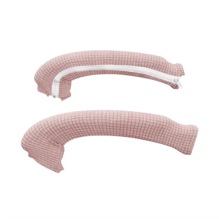 1 paire de housses d'accoudoir de chaise de couleur unie avec fermeture éclair